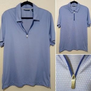 Perry Ellis Quarter Zip Polo Shirt